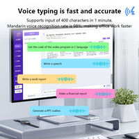 Souris sans fil AI avec logo personnalisé, traduction d'écran, souris d'ordinateur avec rétroéclairage LED, souris ergonomique