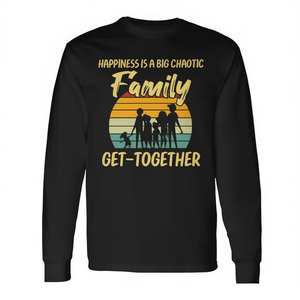 Le bonheur est un grand rassemblement familial chaotique, t-shirt vintage à manches longues - Product Image 2