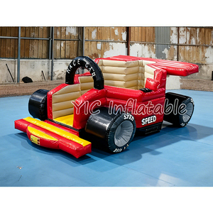 Château gonflable F1 avec toboggan, thème vitesse rouge, pour enfants, idéal pour les jeux d'aventure et les fêtes d'anniversaire - Product Image 5