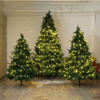 Sapin de Noël artificiel pré-éclairé avec contrôle par application intelligente, LED RGB à changement de couleur, articulé, 7 pieds, avec télécommande pour les fêtes modernes