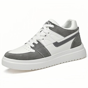 Men's Casual High-top Sneakers and Leather Shoes, Summer Breathable <b>Insoles</b>, <b>Increase</b> the <b>Height</b> of the Real Leather Upper - Product Image 2