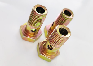 <span class=keywords><strong>Pompe</strong></span> de transfert de carburant en acier inoxydable à filetage grossier personnalisée en usine, vis creuse, passage d'huile hydraulique, raccord de tuyau d'huile - Product Image 5