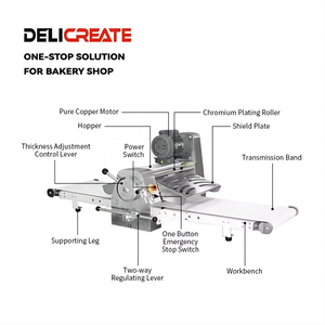 Máy cán bột làm bánh mì tự động thương mại giá xuất xưởng, máy cán bột croissant điện để bàn cho tiệm bánh - Product Image 2