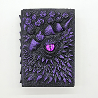 Cahier de notes en relief 3D GTB02 Nouveau cahier d'artisanat en résine Ornements de bureau pour cadeau d'anniversaire Livre de dragon animé de luxe