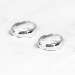 ROXI S925 Argent Sterling Polyvalent Tendance Surface Large Brillante Simple Clip d'Oreille Plaqué Or 18K - Product Image 2