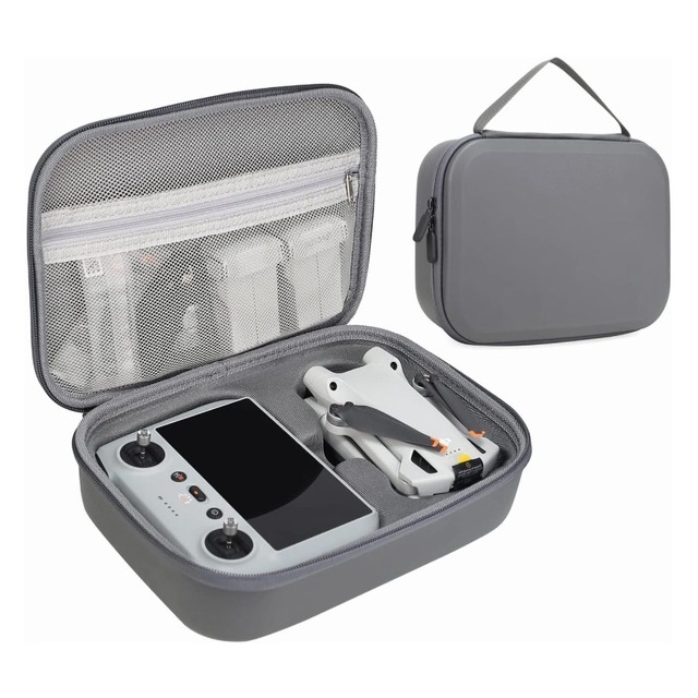 Storage Bag for Mini 3/4/Pro Drone Case Hard Shell PU Material Portable Travel Case Compatible with for RC RC-N1 Accessories