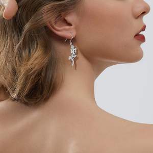 Ювелирные изделия из серебра 925 пробы Geckos висячие серьги-Крючки с животными уникальный дизайн ювелирных изделий - Product Image 2