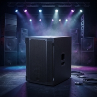 SUB 8003-AS II Subwoofer Aktif Ferit Tunggal 18 Inch 2200W Peak, Sistem Suara Bass Besar Portabel Tahan Air yang Bertenaga