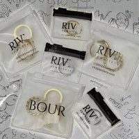 Pochette zippée en PVC transparent givré, petite, avec logo personnalisé imprimé, imperméable, recyclable, marque Tengfei, pour boucles d'oreilles et colliers