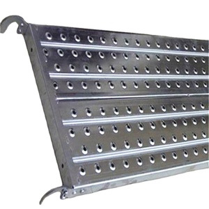 Plate-forme <span class=keywords><strong>de</strong></span> cadre d'échafaudage <span class=keywords><strong>de</strong></span> planche <span class=keywords><strong>de</strong></span> marche en acier perforé <span class=keywords><strong>de</strong></span> <span class=keywords><strong>4m</strong></span> Planches d'échafaudage en métal <span class=keywords><strong>de</strong></span> panneau d'acier pour l'échelle multipliable - Product Image 2