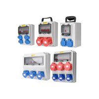 Caja de Distribución Industrial para Exteriores, Impermeable, 32A RCD, 16A MCB, 5 Orificios, 10A, Clasificación IP67, Precableada