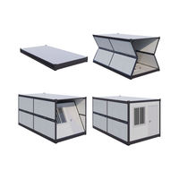 Casa Contenedor Plegable de 20 Pies Barata de China, Oficina Modular, Hogar Prefabricado, Mini Casa Contenedor para Vivir