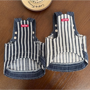 Chiot vêtements printemps bretelles fines <span class=keywords><strong>jupe</strong></span> en jean petit ours en peluche peut tirer deux pieds vêtements pour animaux de compagnie - Product Image 3