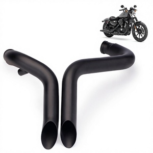 Tubo de Escape Recto para Harley-Davidson <span class=keywords><strong>Iron</strong></span> <span class=keywords><strong>883</strong></span>, Negro Mate y Plateado Electrolítico, XL883N/X48, Escape Corto - Product Image 1