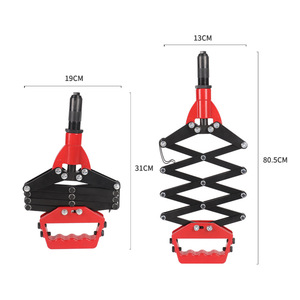 VETOOL Pistola remachadora plegable <span class=keywords><strong>de</strong></span> 32 pulgadas tipo tongs, <span class=keywords><strong>de</strong></span> cuatro pliegues, <span class=keywords><strong>de</strong></span> aluminio, <span class=keywords><strong>de</strong></span> dos manos, <span class=keywords><strong>para</strong></span> bricolaje, <span class=keywords><strong>para</strong></span> cuchillo multiusos, personalizable OEM - Product Image 2