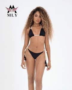 ओम मly पुनर्नवीनीकरण कपड़े स्विमवियर कस्टम क्लासिक त्रिभुज बेचवियर मिनी स्ट्रिंग टाई साइड थोंग बिकनी कम मोक बैंडिओब्डोब्रा प्रिंट - Product Image 6