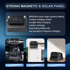 Cámara de Visión Trasera Inalámbrica con <span class=keywords><strong>Monitor</strong></span> de Pantalla Táctil Impermeable de 15.6 Pulgadas y 24V, Sistema Inalámbrico de IA BSD con Alarma de Voz para Camión - Product Image 4