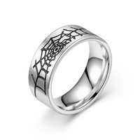 Anillo de acero inoxidable de moda de estilo Retro europeo y americano patrón geométrico Hip Hop personalidad anillo de acero de titanio joyería