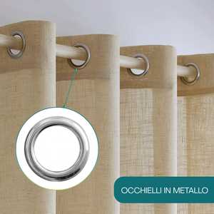 Semi Opaque Indoor Curtain 140x280 Cm With Metal Eyelets Elegant <b>Panel</b> For Living Room <b>Window</b> Decor - Product Image 5