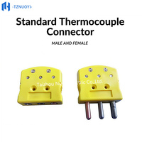 Connecteur Thermocouple RTD 3 Broches Type K/J/Pt100 Miniature/IP65/Nylon PA Prise de Panneau Standard OTP/MTP Mâle/Femelle
