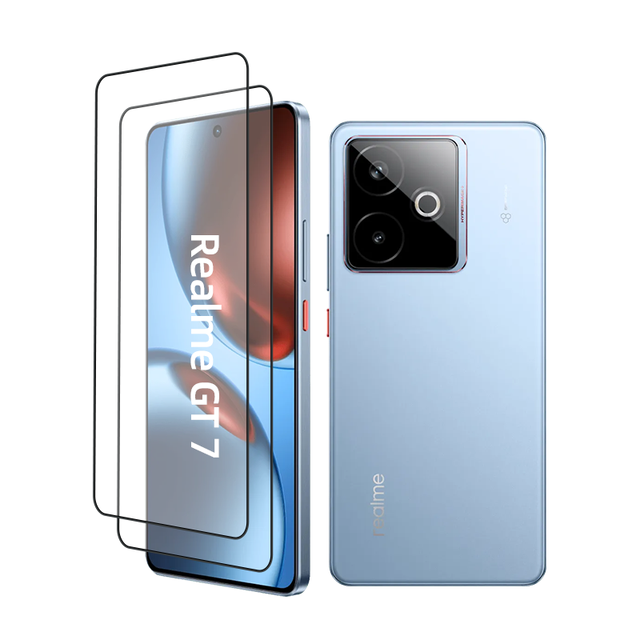 2.5D Flat 9H Clear Full Cover Anti-Scratch Phone Tempered Glass Screen Protector Film Filter for Realme GT6 6T 7 7T PRO