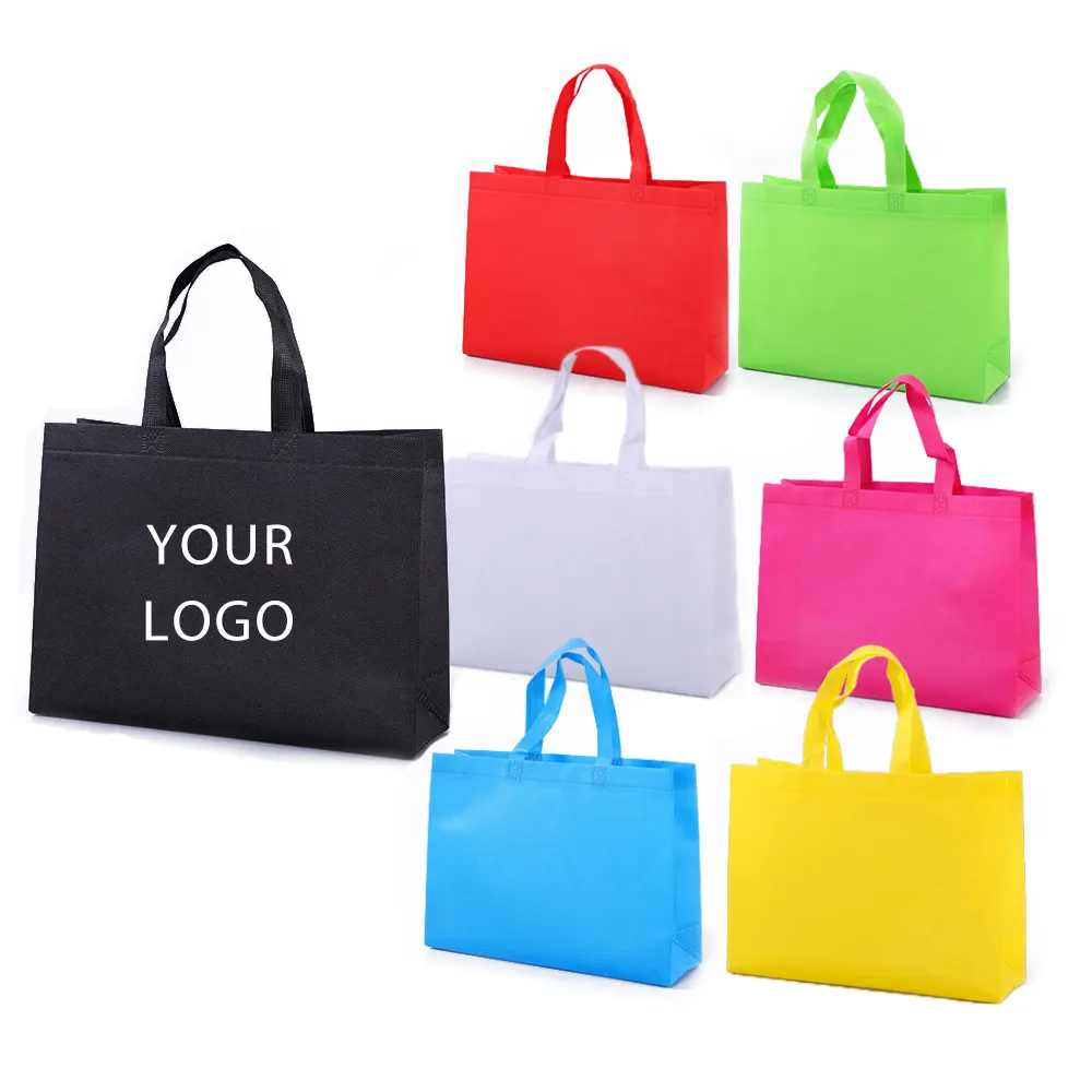 Recycle Non Woven Fabric Bag For Shopping Custom Eco Friendly Reusable Shopping Bag Custom Printed Grocery Tote Bags With Logo