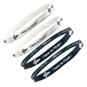 Diadema Deportiva Casual de Nailon Antideslizante para Mujer Fear0 con Mensaje 'I Have No Fear' para Gimnasio, Baloncesto, Running, Fútbol - Product Image 1
