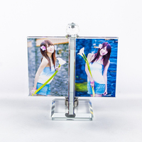 Cadre de conception créative de haute qualité impression d'image personnalisée cadre Photo en cristal de décoration carrée quatre pour souvenir