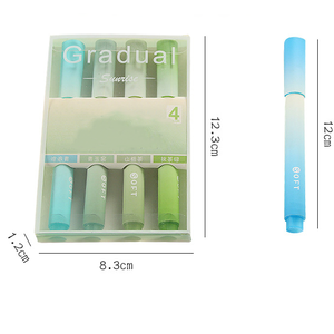 H01 vente en gros ensemble de stylos marqueurs de style <span class=keywords><strong>pastel</strong></span> <span class=keywords><strong>surligneur</strong></span> dégradé avec pointe de brosse oblique pour l'école 360 ensembles par carton - Product Image 6