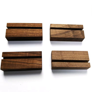 Base de Calendario de Madera Maciza de Nogal Negro Pulido, Impresión de Logotipo Personalizado, Soporte Decorativo de Escritorio S12 - Product Image 1