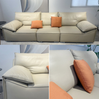 Canapé bateau à voile moderne 3 places personnalisé, dossier réglable, cuir véritable, écologique, pour salons, hôtels, appartements, faible MOQ