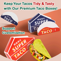 Boîtes à tacos mexicaines personnalisées avec logo plateaux alimentaires en papier à emporter biodégradables boîtes à tacos à emporter en papier jetables à emporter