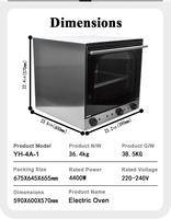 Four électrique à 4 niveaux avec supports indépendants pour la cuisson simultanée de plusieurs aliments, équipement de boulangerie pour réduire les coûts d'approvisionnement, four de boulangerie OEM