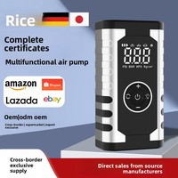 Compresseur d'air portable 12V avec manomètre numérique, pompe à air automatique, démarreur de secours et lampe de survie pour voiture, moto, vélo et ballons
