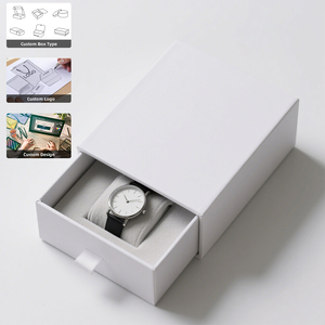 Custom Logo Luxury Ladies Watch Gift Packaging <b>Box</b> Handmade Slide Out Cardboard Paper <b>Box</b> for Watch Sets - Product Image 1