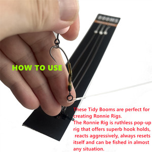 Filo da pesca per carpe con terminale fuso per accessori da rig, boom fuso 100% fluorocarbon con amo e girella Ronnie e anello. - Product Image 5