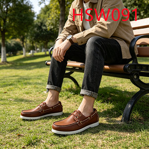 ZYF, Zapatos Náuticos Casuales de Estilo Continental con Cordones Hechos a Mano para Caminar por el Barrio, Antiolor, Zapatos Penny de Moda HSW091 - Product Image 1