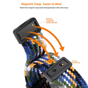 Tương Thích Với Redmi Đồng Hồ 6/5/4 Mi Ban Nhạc 8/9 Pro Dây Đeo Móc Vòng Được Xây Dựng Trong Dệt Nylon Thể Thao Có Thể Điều Chỉnh Vòng Đeo Tay Ban Nhạc - Product Image 3