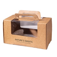 Boîte cadeau rectangulaire en carton ondulé personnalisée avec fenêtre et poignée, écologique, vente en gros, recyclable, emballage cadeau de détail, luxe personnalisé DAKE