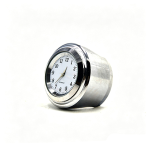 Reloj de cuarzo retro para motocicleta, indicador para Harley Cruiser Bobber, reloj universal para manillar de motocicleta, esfera blanca y negra - Product Image 1