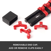 6 pièces qualité professionnelle 1/4 3/8 1/2 pouces entraînement ABS organisateur magnétique prise Clip Rail support supports outils prise organisateurs