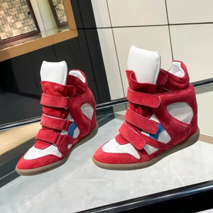 Luxury Designer Women's High-Top Casual Sports Shoes Spring Autumn Winter Cushioned Mixed Colors Height-Increasing Hard-Wearing - Product Image 3