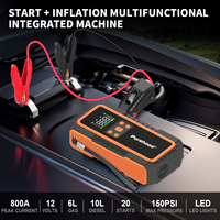 Purehood P60 Orange & Noir 27000mAh Démarreur de Véhicules Industriels 6000A Pompe à Air 150PSI Pinces Intelligentes Type-C pour Camion
