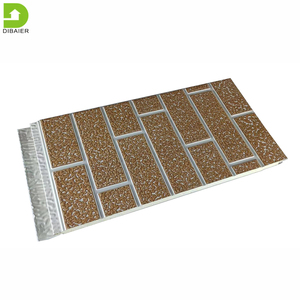 Pared exterior de ladrillo, poliuretano, placa sándwich de 16 mm, paneles exteriores aislados, revestimiento de casa prefabricad - Product Image 5