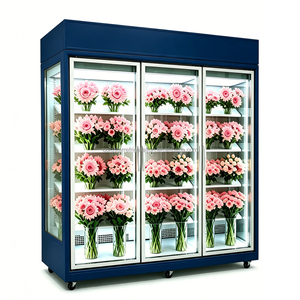 Vitrine réfrigérée à trois portes vitrées, écoénergétique, à flux d'air uniforme, pour éviter la dessèchement des fleurs, idéale pour les entreprises florales. - Product Image 5