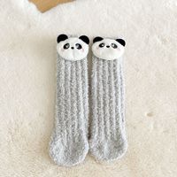 Kinder-Winter-Crew-Floorsocken mit Niedlichem Dinosaurier-Muster, Flauschig, Rutschfest, Atmungsaktiv, Umweltfreundlich, Unisex Kindersocken, Einheitsgröße 1-8