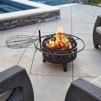 Brasero d'extérieur de haute qualité avec plancha et barbecue pour fêtes de jardin