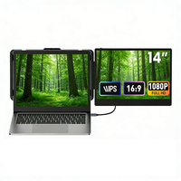 Extenseur d'écran S1 léger pour moniteur IPS Full HD portable de 14 pouces compatible avec l'ordinateur portable essentiel pour les jeux et le bureau