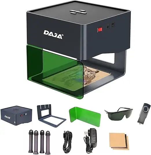 DAJA DJ6 Mini-Blauzähne-Verbindung tragbarer Gravierer und Schneider Blatt-Laser-Gravurmaschine für T-Shirts