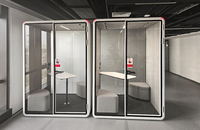 Cabine téléphonique insonorisée acoustique pour bureau, de taille moyenne, pour studio d'enregistrement, cabine de bureau, cabine de réunion pour deux personnes